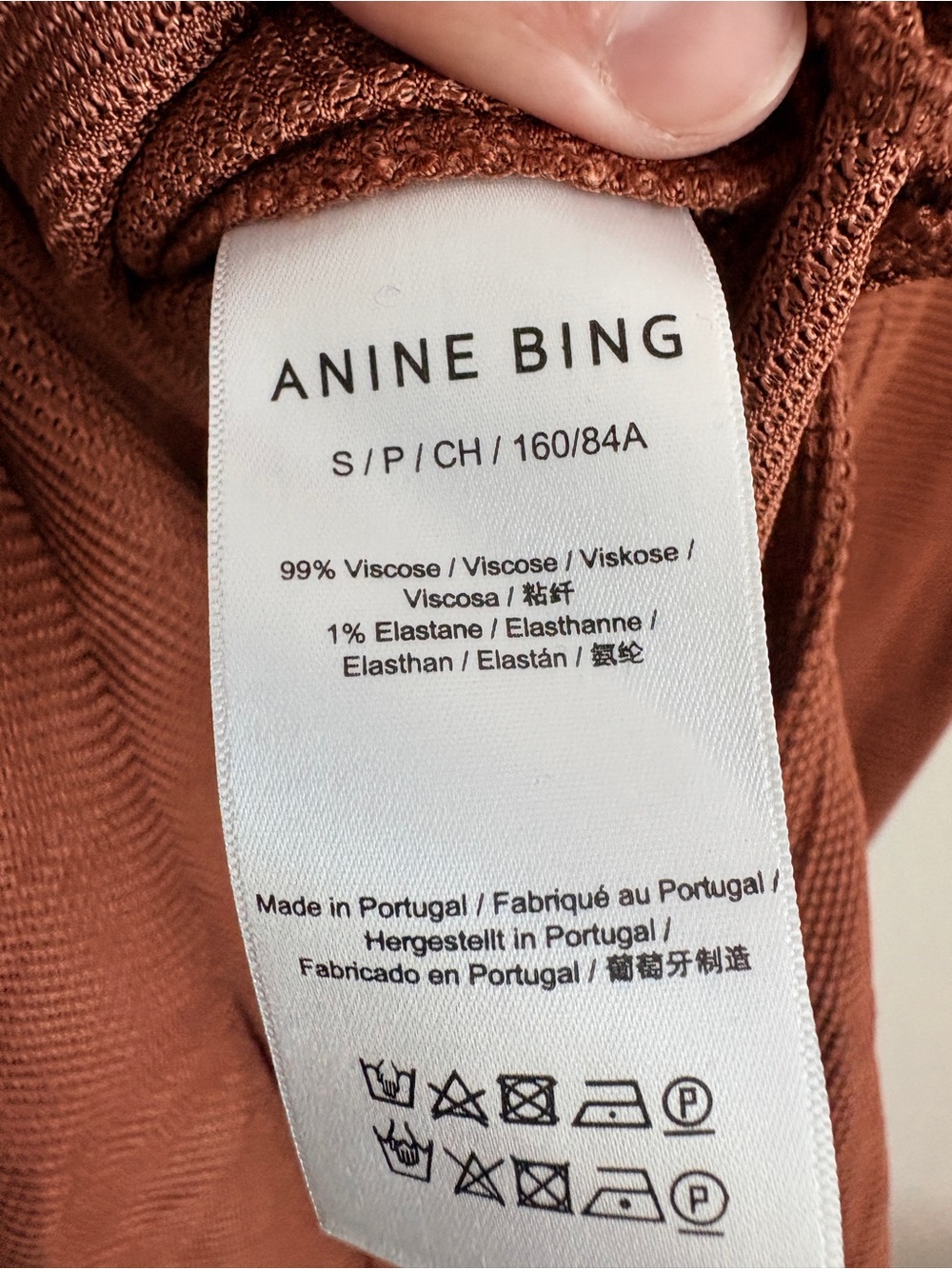 NWT Anine Bing Savannah Waffle Dress in Terra Cotta - Picture 4 of 15